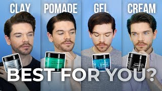 Clay Pomade Gel or Cream  Mens Hair Product Guide [upl. by Gaspard]