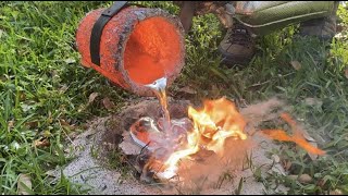 Massive Molten Aluminum Anthill Casting 21 [upl. by Naelcm]