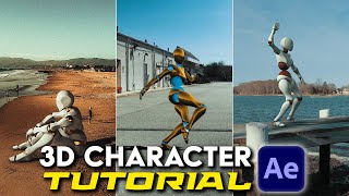 3D Character Animation Tutorial using After Effects amp Element 3D [upl. by Tiemroth]